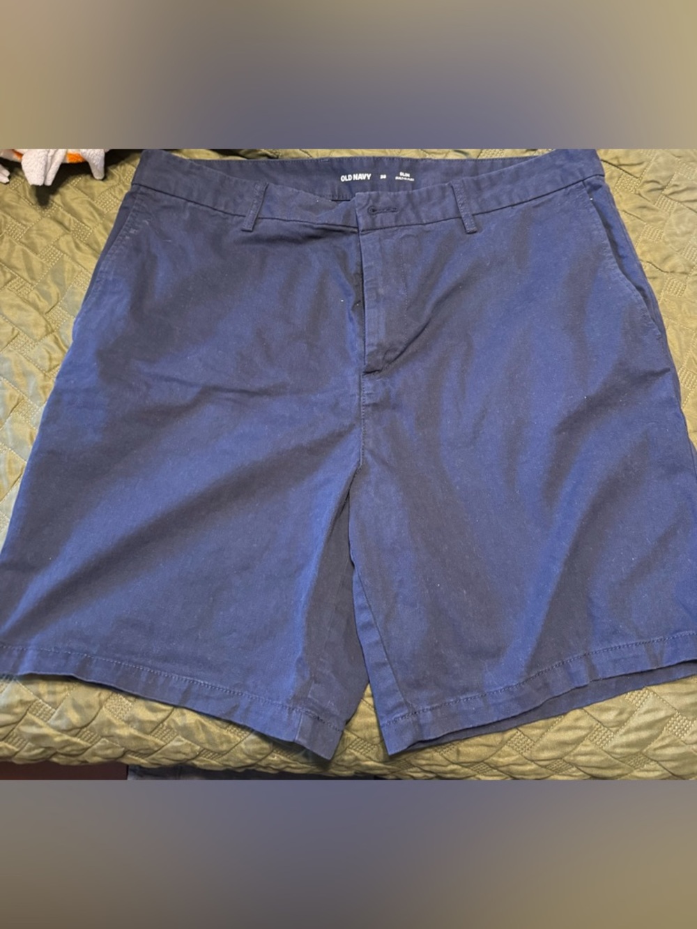 Old Navy Men's Dark Navy Flat Front Chino Shorts